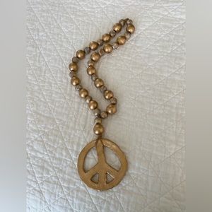 Wooden Peace Sign Decoration